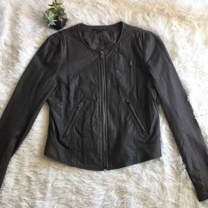 •SALE!• Theory LaMarque Leather Bomber Jacket